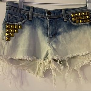 Citizens of Humanity Bleached Out Studded Distressed Jean Shorts!Final Price
